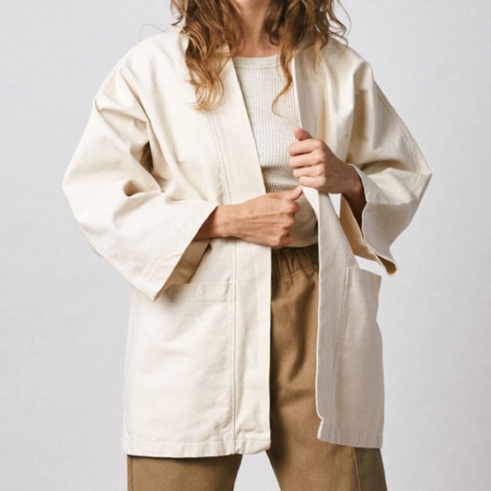 Haori Work Coat | Oil / Lumber